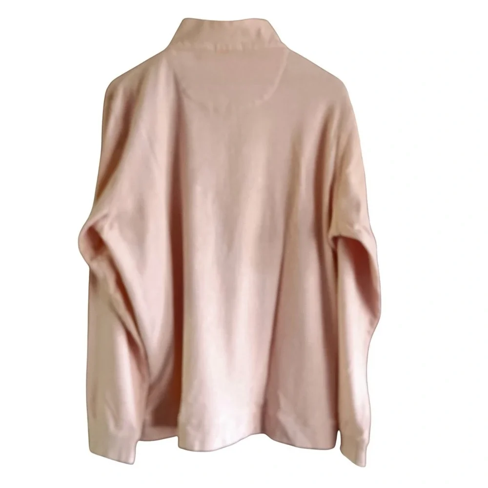 Peter‎ Millar Mens 2XL Peach Heathered Quarter Zip Pullover Knit Mock Neck
